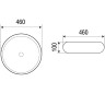 Раковина Azario 460х460х100 накладная, белый (AZ-3062)
