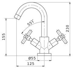 Смеситель Bugnatese Rodos 7334