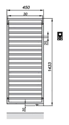 Полотенцесушитель Zehnder Quaro QAE-140-045/ID