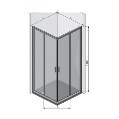 Душевая дверь Ravak Blix раздвижная 120х190, толщина полотна 6мм , цвет профиля серебро