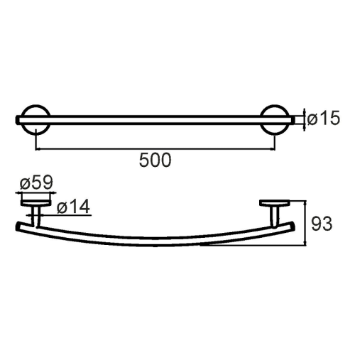 Полотенцедержатель Milardo Cadiss CADSM10M49