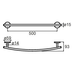 Полотенцедержатель Milardo Cadiss CADSM10M49