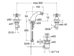Смеситель для биде CRISTINA CANOVA CN33146