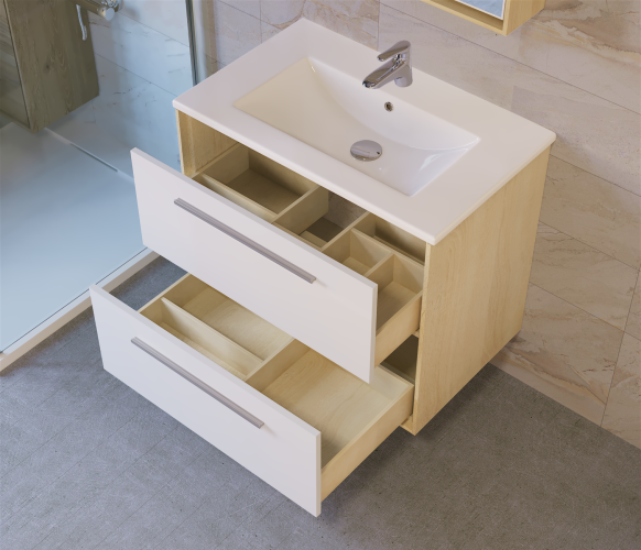 Frame 75 Тумба подвесная Дуб сонома (Умывальник Quadro75)