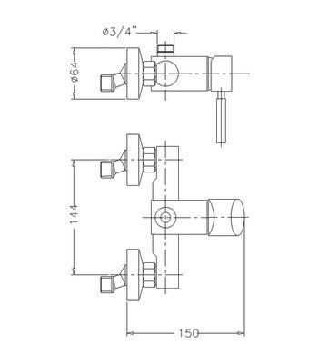 Смеситель для душа Bugnatese Kobuk 2236