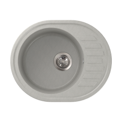 Кухонная мойка Formastone FostoGran FG 61-50, овальная с крылом, иней