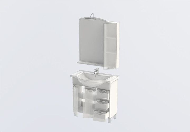 Мебель для ванной Aquanet Асти 85 черный