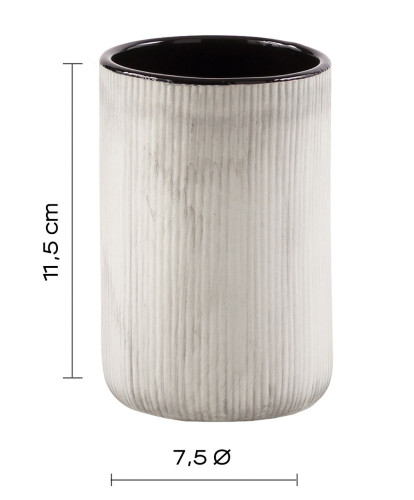 Gedy Naomi, настольный керамический стакан, цвет серая керамика