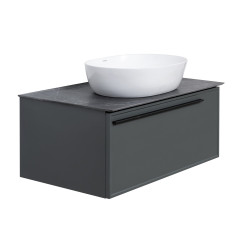 Тумба под раковину подвесная La Fenice Elba FNC-01-ELB-G-80, серо-зеленая