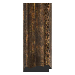 Зеркало настенное с гравировкой EVOFORM в багетной раме состаренное дерево с орнаментом, 82х164 см, BY 4301