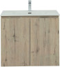 Тумба с раковиной Aquanet Алвита New 80 2 дверцы, дуб веллингтон белый