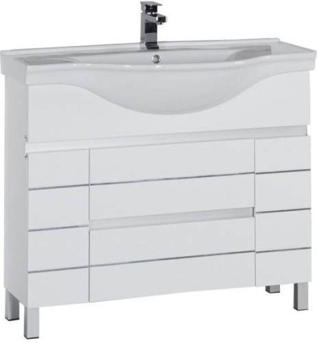 Тумба с раковиной Aquanet Доминика 100 белый