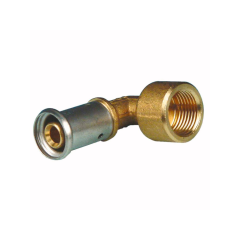 Угольник 90° ВР, латунь пресс, 20x1/2&quot;, HENCO