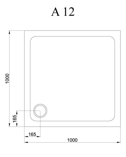 Душевой поддон Alpen A12 800x800x16 A12-80
