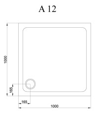 Душевой поддон Alpen A12 800x800x16 A12-80