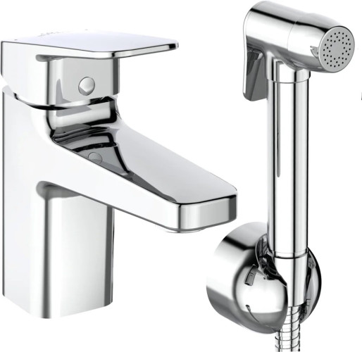 Смеситель для раковины с гигиеническим душем Ideal Standard CERAPLAN H75, без донного клапана, система монтажа EASY-FIX (BD231AA)