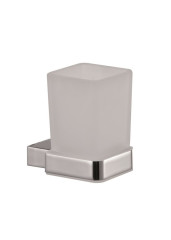 Sanibano Enzo, настенный стеклянный стакан, цвет хром