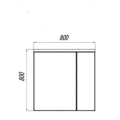 Зеркальный шкаф Акватон Брук 80
