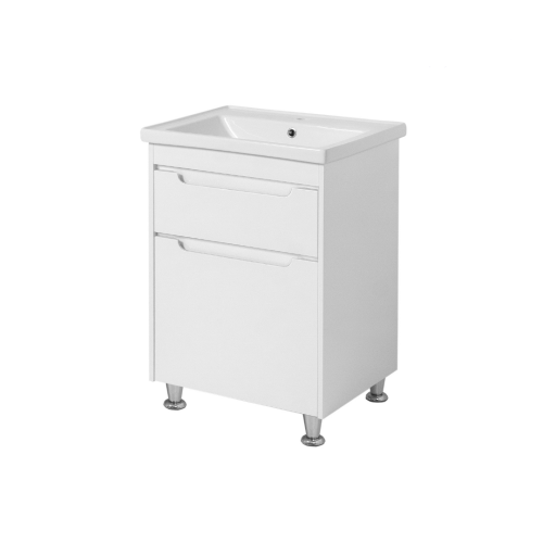 Комплект для ванной Ceruttispa тумба Эмилия white 60 № 2 с умывальником