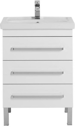 Тумба под раковину Aquanet Сиена 60 белый (напольный 3 ящика)