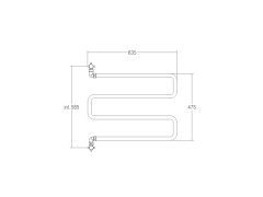 Полотенцесушитель водяной поворотный MARGAROLI VENTO MA0400NN0002CR