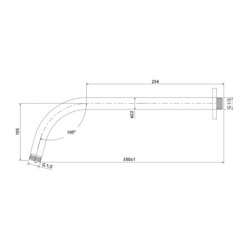 Кронштейн для верхнего душа Iddis 001SB35i61
