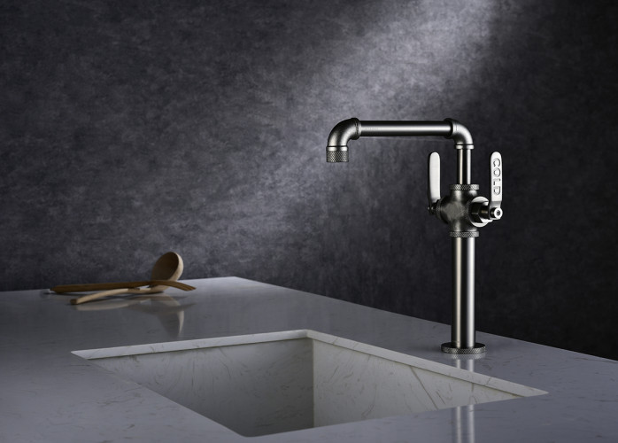 Смеситель для кухни Paulmark LOFT, Lo226006-NI, темный никель, Paulmark