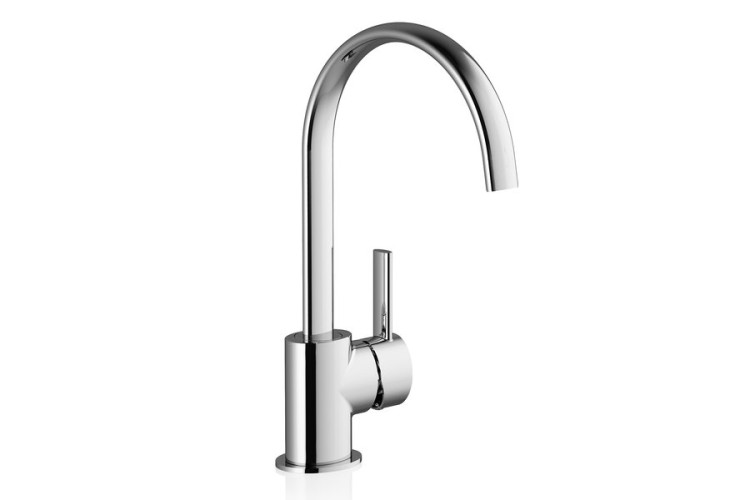 Смеситель для умывальника без донного клапана высокий с поворотным изливом FM 016.00