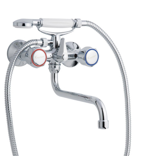 Смеситель Sole с ручным душем для ванной, цвет хром