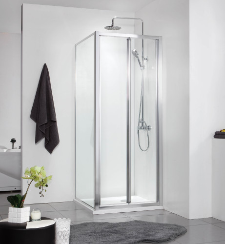 Душевое ограждение Azario TORONTO 800х800х1900, без поддона, прозрачное стекло 5 мм, цвет профиля серебро (AZ-NAA1432B)