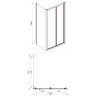 Душевое ограждение Azario TORONTO 800х800х1900, без поддона, прозрачное стекло 5 мм, цвет профиля серебро (AZ-NAA1432B)