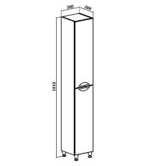 Шкаф пенал Runo Барселона 30