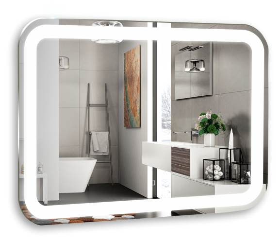 Зеркало AZARIO Аллюр 915х685 c подсветкой и диммером, сенсорный выключатель, подогрев (LED-00002531)