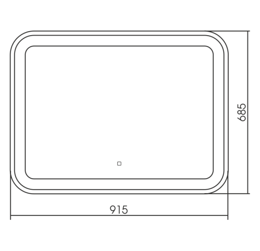Зеркало AZARIO Аллюр 915х685 c подсветкой и диммером, сенсорный выключатель, подогрев (LED-00002531)
