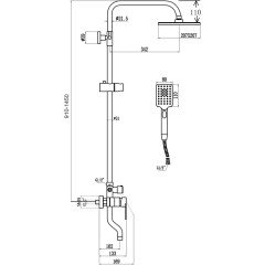 Душевая стойка Savol S-602242 хром