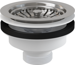 Выпускной комплект для мойки Alcadrain 6/4 с нержавеющей решеткой d115 (A37)