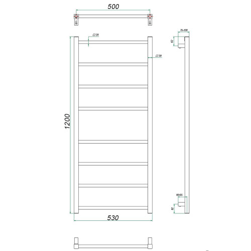 Полотенцесушитель ГРОТА MODA 53/120