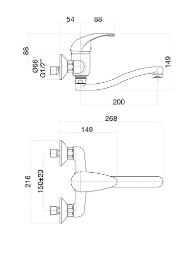 Смеситель для кухни Fiore NEXUS 43CR4220, хром