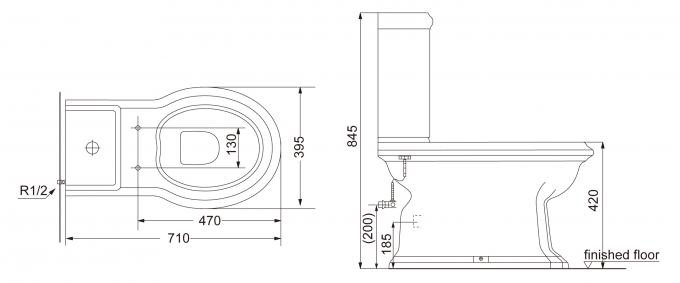 Creo Cramique DIJON DI1002+DI1003+DI1001N Унитаз-компакт 4/6л. с коричневой крышкой (дерево), МИКРОЛИФТ, 710*395*845