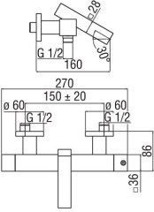Термостат для ванны Nobili Tower TW00010/1CR