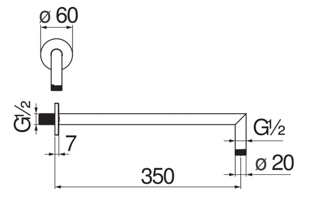 Кронштейн для душа Nobili AD138/44CR Chrome хром