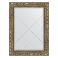 Зеркало настенное с гравировкой EVOFORM в багетной раме виньетка античная латунь, 65х87 см, BY 4102