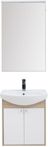 Мебель для ванной Aquanet Грейс 60 дуб сонома/белый (2 дверцы)