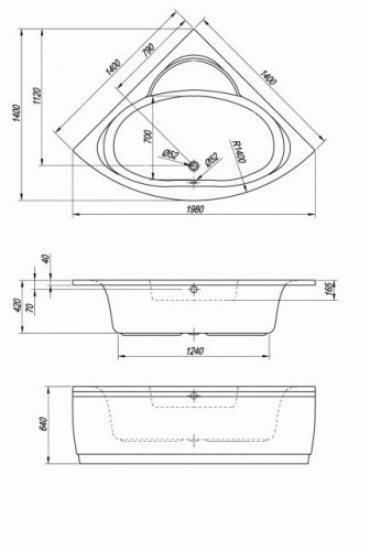 Акриловая ванна Kolpa San Royal 140x140