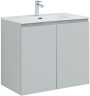 Тумба с раковиной Aquanet Алвита New 80 2 дверцы, серый