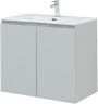 Тумба с раковиной Aquanet Алвита New 80 2 дверцы, серый