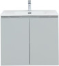Тумба с раковиной Aquanet Алвита New 80 2 дверцы, серый