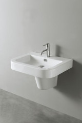 Neroceramica Aliseo, раковина подвесная 50х50 + пьедестал, цвет белый