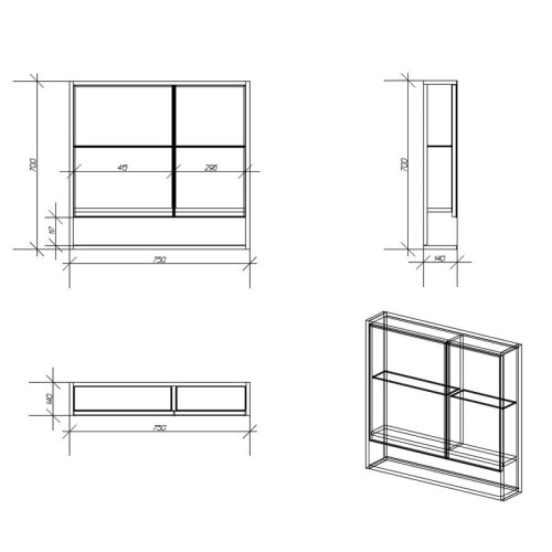 Зеркальный шкаф Alvaro Banos Toledo 75