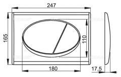 Кнопка смыва alcadrain M70 25х2х16 для инсталляции, пластик, цвет Хром (M71)